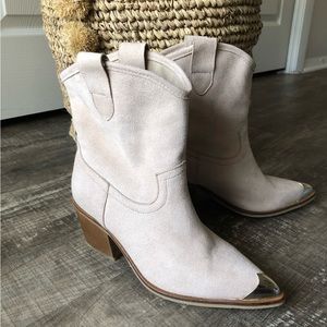 Cowboy Faux Suede Boots